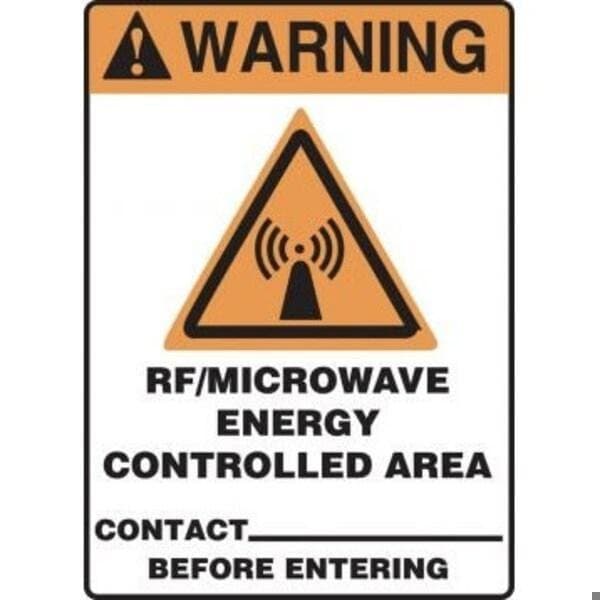 Accuform ANSI WARNING SAFETY SIGN RFMICROWAV MRFQ312XT MRFQ312XT - main